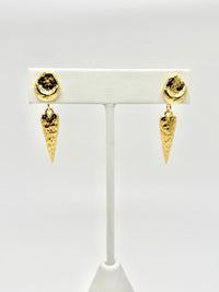 Golden heart studs