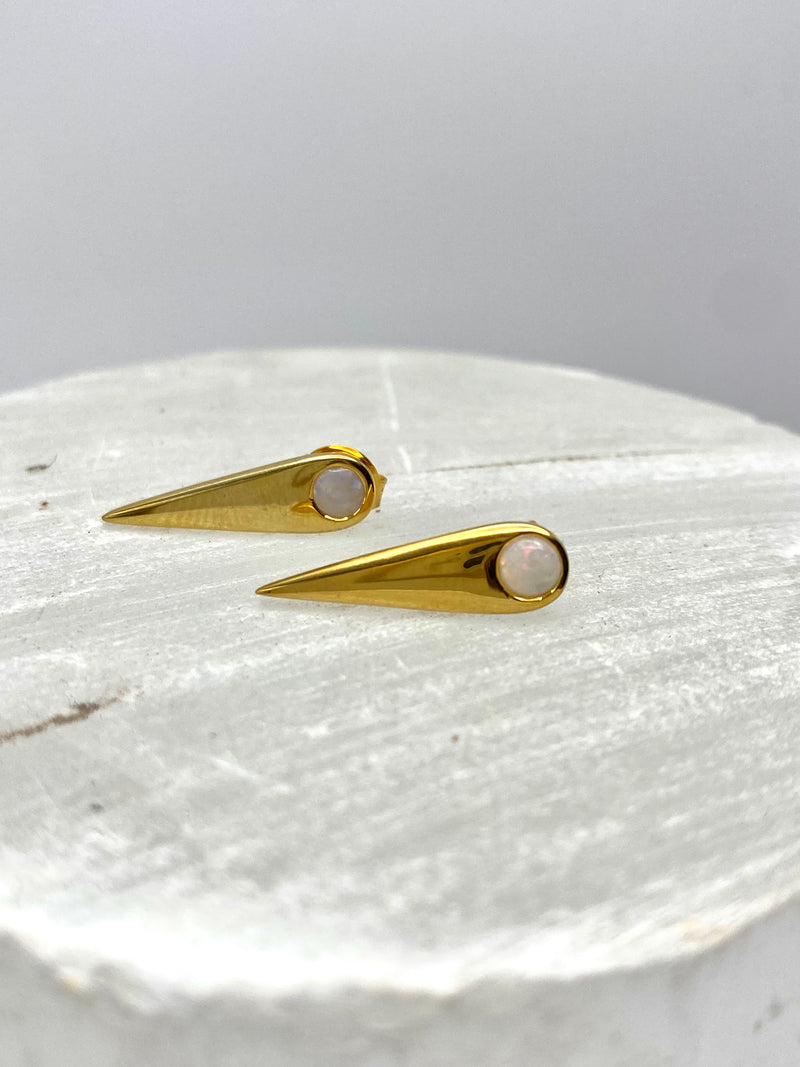 Opal spike studs